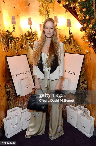 Hum Fleming attends the WhoWhatWear UK Launch at Loulou's on November 24, 2015 in London, England.