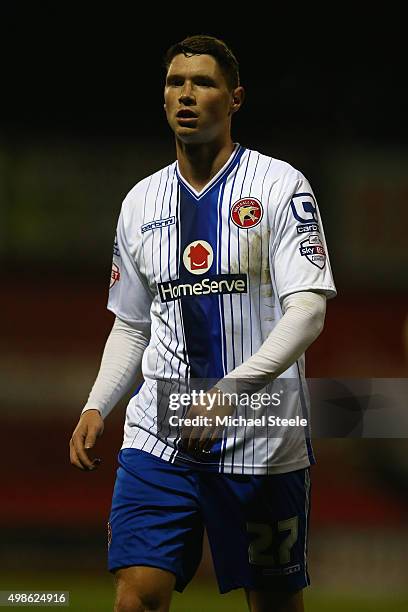 George Evans of Walsall during the Sky Bet League One match between Swindon Town and Walsall at the County Ground on November 24, 2015 in Swindon,...