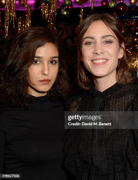 Ashley Sky and Alexa Chung attend the WhoWhatWear UK Launch at Loulou's on November 24, 2015 in London, England.