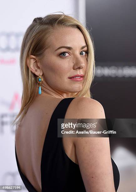 Actress Sara Lindsey arrives at the AFI FEST 2015 Presented By Audi Centerpiece Gala Premiere of Columbia Pictures' 'Concussion' at TCL Chinese...