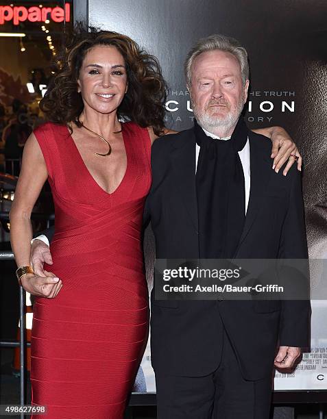 Director Ridley Scott and Giannina Facio arrive at the AFI FEST 2015 Presented By Audi Centerpiece Gala Premiere of Columbia Pictures' 'Concussion'...