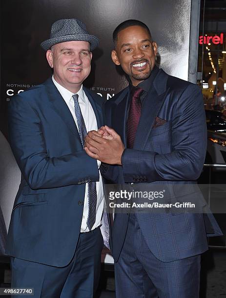 Actors Mike O'Malley and Will Smith arrive at the AFI FEST 2015 Presented By Audi Centerpiece Gala Premiere of Columbia Pictures' 'Concussion' at TCL...