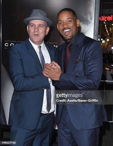 Actors Mike O'Malley and Will Smith arrive at the AFI FEST 2015 Presented By Audi Centerpiece Gala Premiere of Columbia Pictures' 'Concussion' at TCL...
