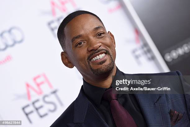 Actor Will Smith arrives at the AFI FEST 2015 Presented By Audi Centerpiece Gala Premiere of Columbia Pictures' 'Concussion' at TCL Chinese Theatre...