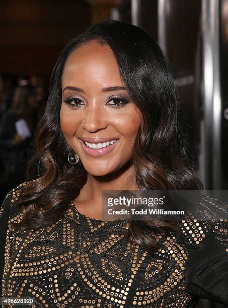 Azja Pryor attends a screening Of Columbia Pictures' "Concussion" at Regency Village Theatre on November 23, 2015 in Westwood, California.