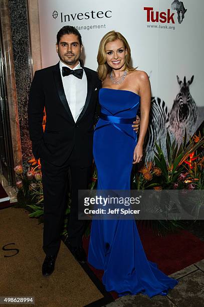 Andrew Levitas and Katherine Jenkins attend the annual Tusk Trust Conservation awards at Claridge's Hotel on November 24, 2015 in London, England.