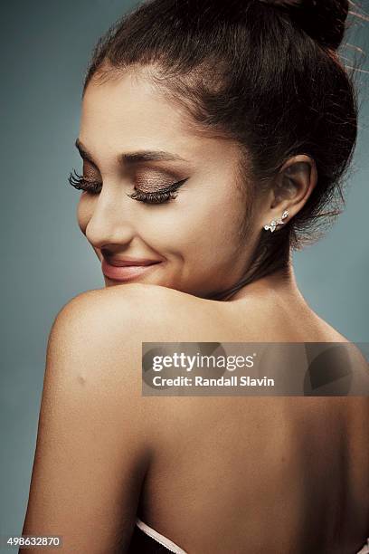 American singer and actress Ariana Grande poses for a portrait at the 2015 American Music Awards on November 22, 2015 in Los Angeles, California.