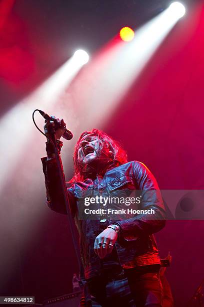 Singer Jay Buchanan of the British band Rival Sons performs live in support of Deep Purple during a concert at the Max-Schmeling-Halle on November...