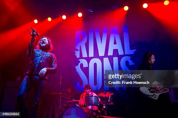 Singer Jay Buchanan of the British band Rival Sons performs live in support of Deep Purple during a concert at the Max-Schmeling-Halle on November...