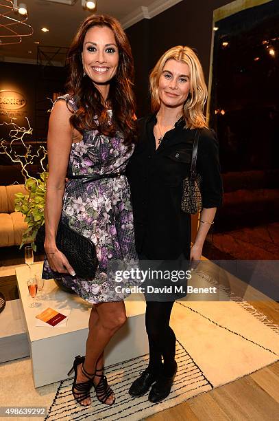 Kim Tiddy and Melanie Sykes attend a champagne reception for 'Look Good Feel Better' supporting women with cancer at the Baxter London on November...