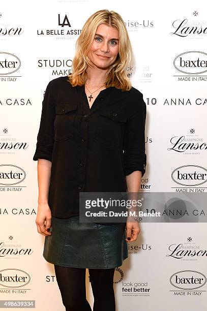 Kim Tiddy attends a champagne reception for 'Look Good Feel Better' supporting women with cancer at the Baxter London on November 24, 2015 in London,...