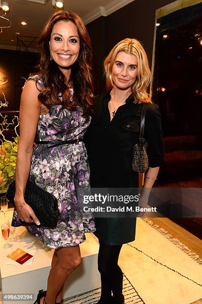 Kim Tiddy and Melanie Sykes attend a champagne reception for 'Look Good Feel Better' supporting women with cancer at the Baxter London on November...