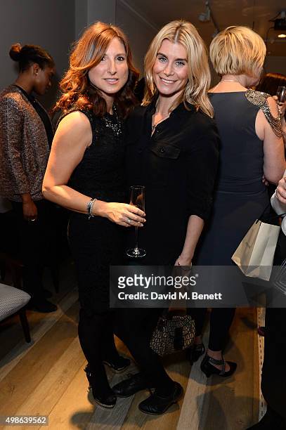 Grace Fodor and Kim Tiddy attend a champagne reception for 'Look Good Feel Better' supporting women with cancer at the Baxter London on November 24,...