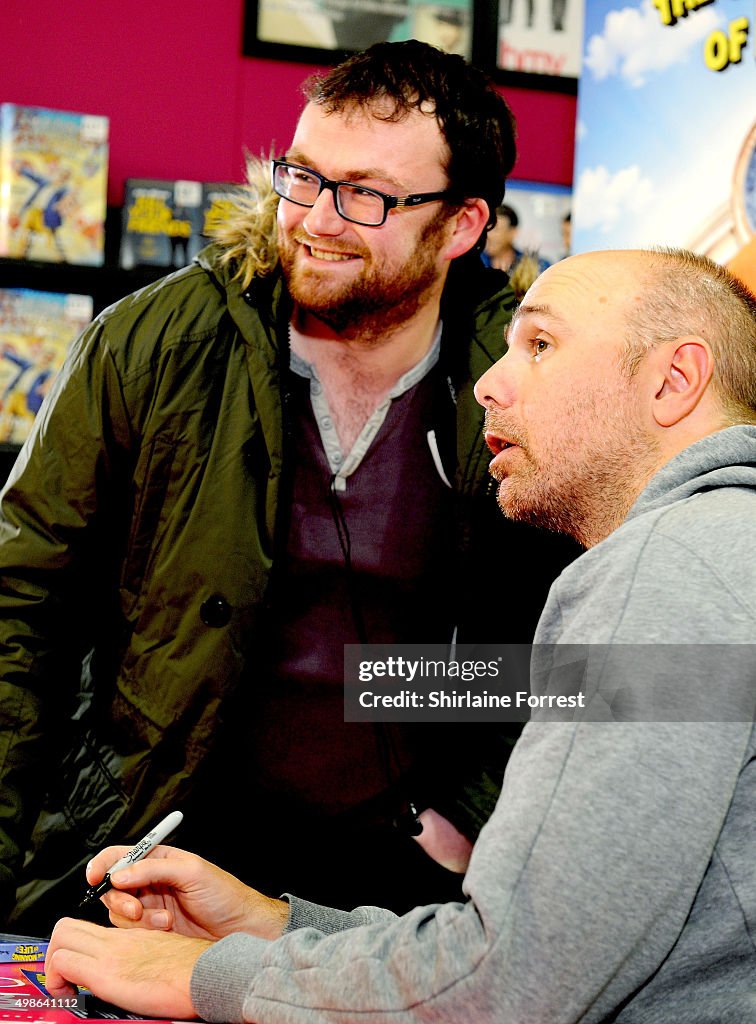 Karl Pilkington Signs Copies Of New DVD 'The Moaning Of Life 2'