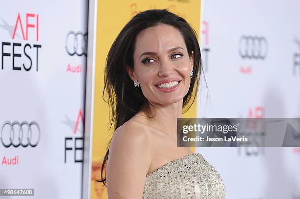 Angelina Jolie attends the premiere of "By the Sea" at the 2015 AFI Fest at TCL Chinese 6 Theatres on November 5, 2015 in Hollywood, California.
