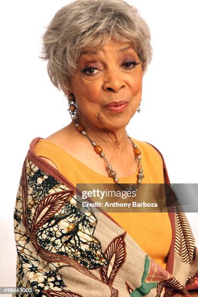 Portrait of American actress and Civil Rights activist Ruby Dee as she poses against a white background, New York, September 4, 2010.