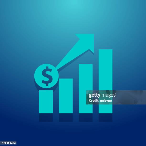 finance growth icon - bars stock illustrations