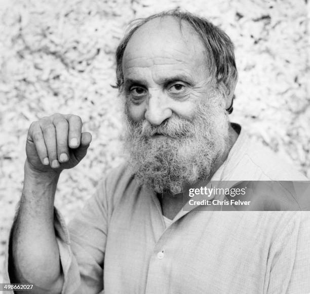 Headshot portrait of French artist Cesar Baldaccini , Paris, France, 1990.