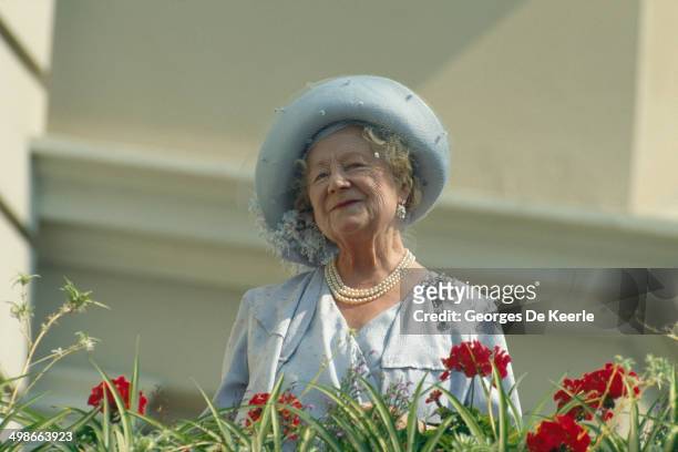 The Queen Mother celebrates her 90th birthday in London, UK, 4th August 1990.