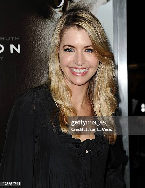 Jamie Anderson attends a screening of "Concussion" at Regency Village Theatre on November 23, 2015 in Westwood, California.