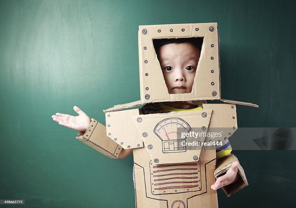 Children pretend robot