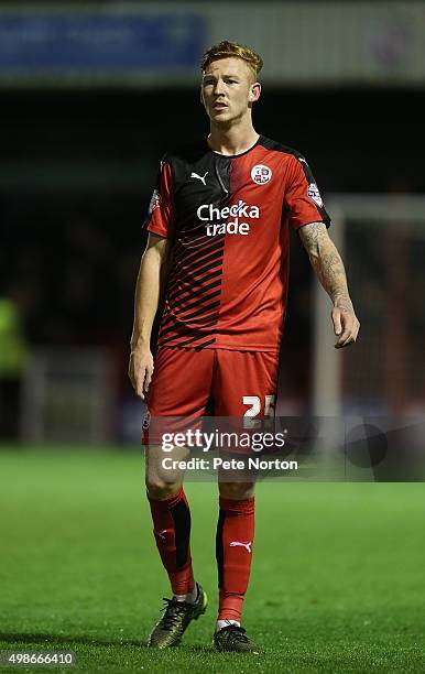 Josh Yorwerth of Crawley Town in action during the Sky Bet League Two match between Crawley Town and Northampton Town at Checkatrade Stadium on...