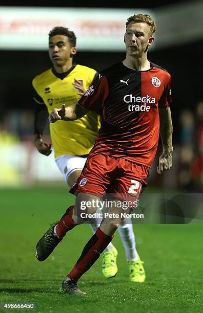 Josh Yorwerth of Crawley Town in action during the Sky Bet League Two match between Crawley Town and Northampton Town at Checkatrade Stadium on...