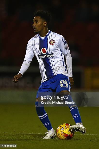 Rico Henry of Walsall during the Sky Bet League One match between Swindon Town and Walsall at the County Ground on November 24, 2015 in Swindon,...