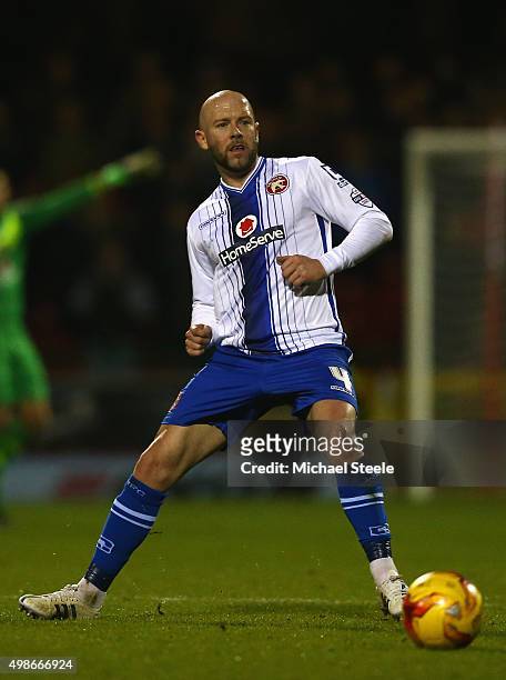 James O'Connor of Walsall during the Sky Bet League One match between Swindon Town and Walsall at the County Ground on November 24, 2015 in Swindon,...