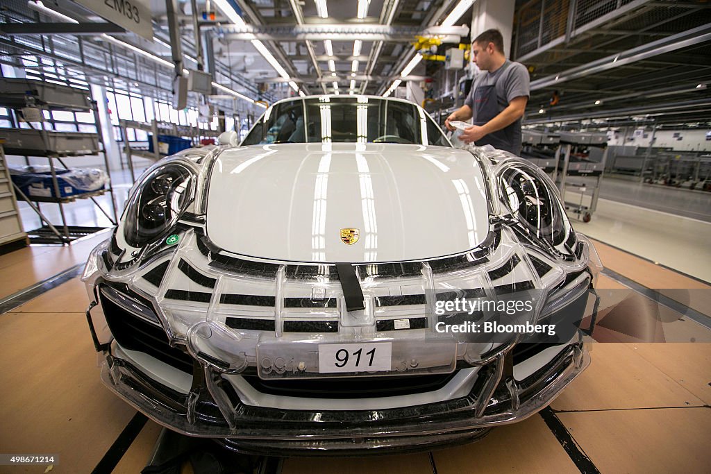 Luxury Automobile Manufacture At Porsche AG's Factory