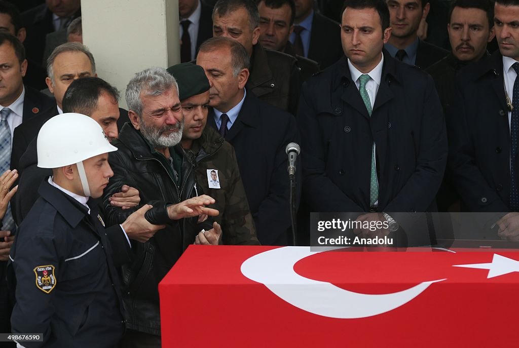 Funeral held for martyred policeman Umut Tuncay in Ankara