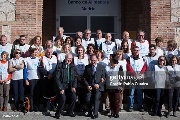 Queen Sofia visits a Food Bank on November 25, 2015 in Madrid, Spain.