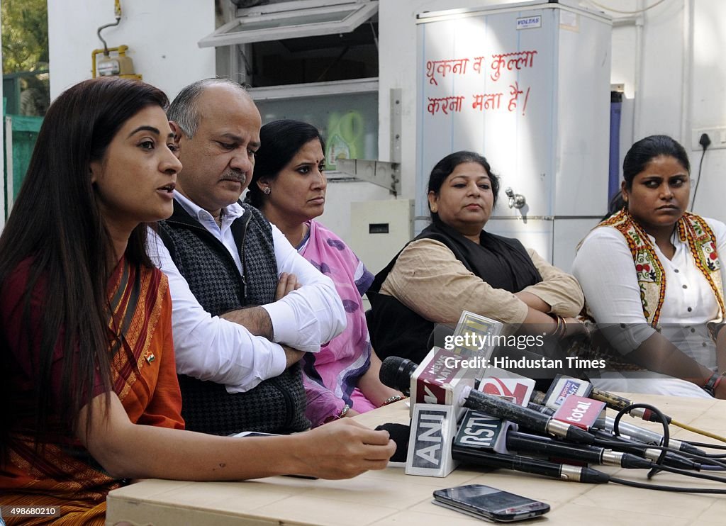 AAP Press Conference On The Issue Of BJP MLA OP Sharma, Demands Resignation