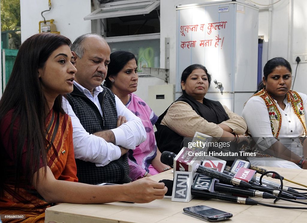 AAP Press Conference On The Issue Of BJP MLA OP Sharma, Demands Resignation