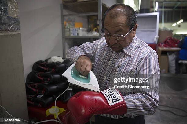 Alberto Reyes Inside The Cleto Reyes Boxing Glove Factory Photos and Premium High Res ...