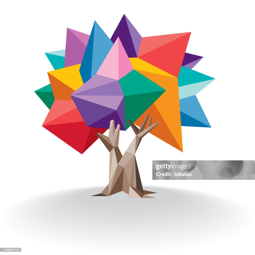 Colorful Crystal Tree