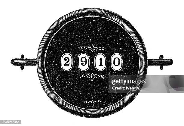 turn counter - manometer stock illustrations