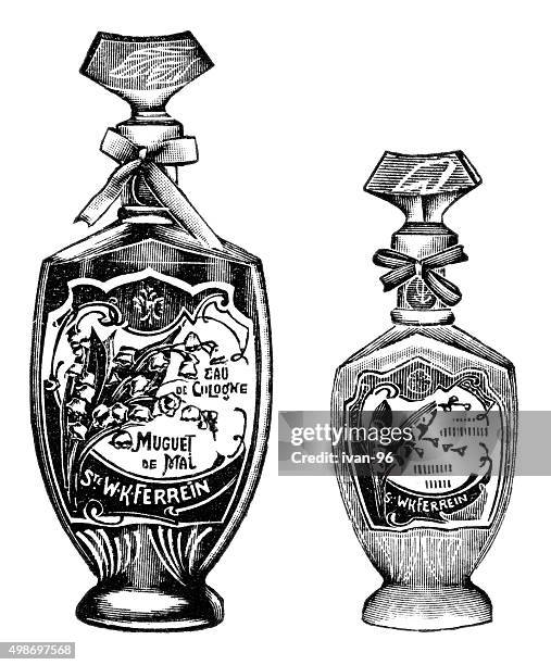 perfume bottle - perfume atomizer stock illustrations