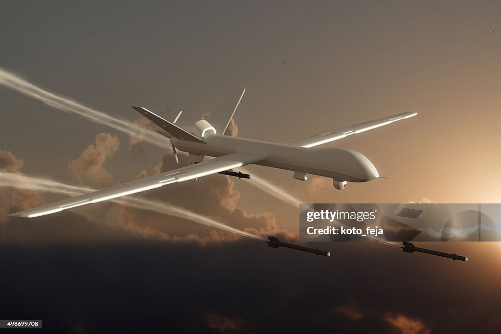 空から見た UAV 無人車（ドローンの攻撃）