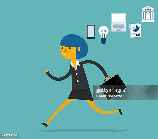 busy business - running gear stock illustrations