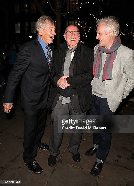 Ian McKellen, Richard Wilson and Sean Matthias attend 'A Source of Life: 25 Years of the Ian Charleson Day Centre', a special presentation to...