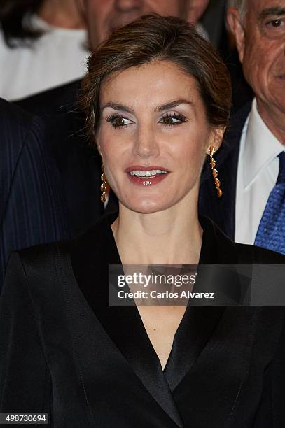 Queen Letizia of Spain attends the "Francisco Cerecedo" journalism award at the Ritz Hotel on November 25, 2015 in Madrid, Spain.