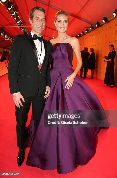 Oliver Fritz and Heidi Klum during the Bambi Awards 2015 at Stage Theater on November 12, 2015 in Berlin, Germany.