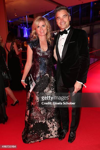 Manuela Kampp-Wirtz, director Burda Style Group, and her husband Frank Kampp during the Bambi Awards 2015 at Stage Theater on November 12, 2015 in...