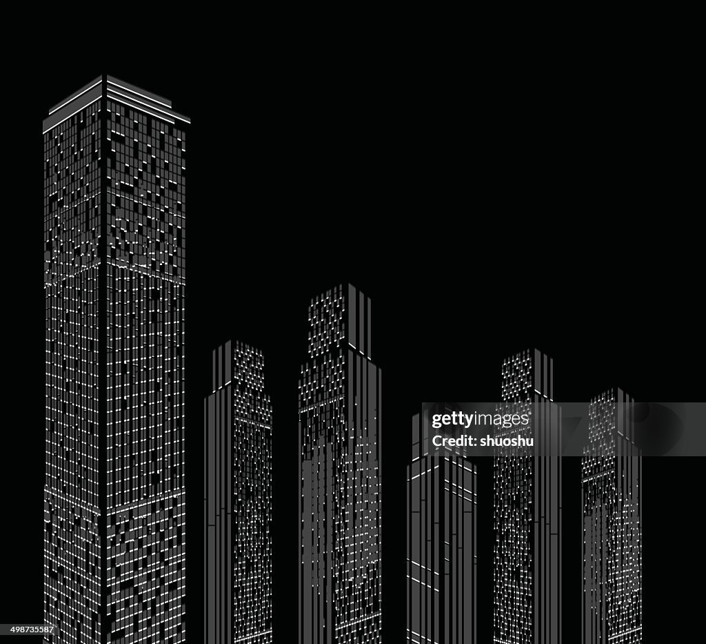 Abstract modern city building pattern background