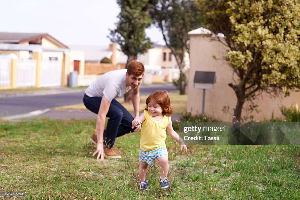 Daddy’s gonna catch you!