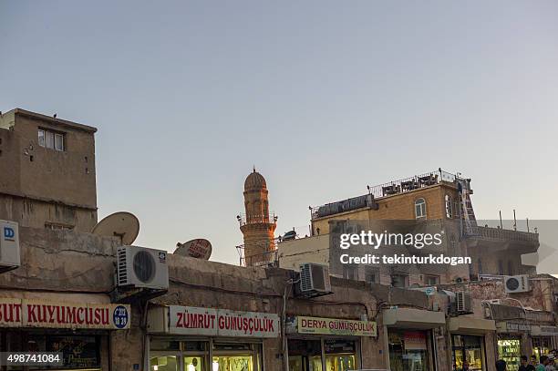 traditional jewelery shops at main street of  mardin turkey - touristical stock pictures, royalty-free photos & images