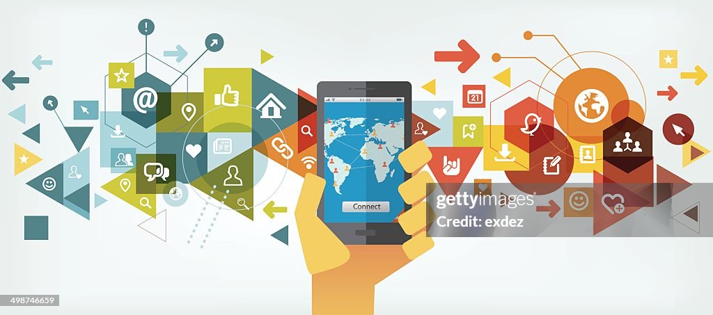 Smartphone para as redes sociais
