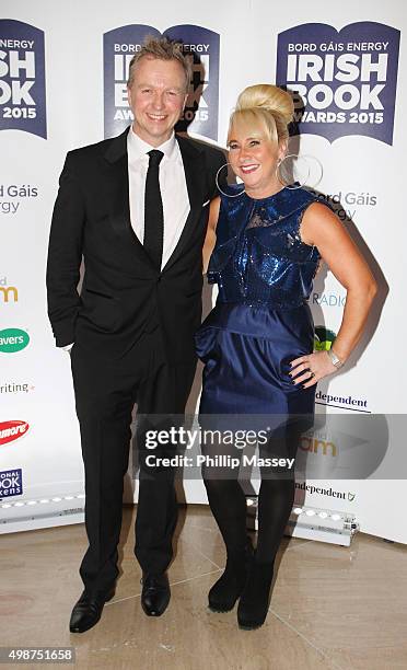 Matt Cooper and Aileen Hickey attend the Irish Book Awards at Double Tree Hilton Hotel on November 25, 2015 in Dublin, Ireland.