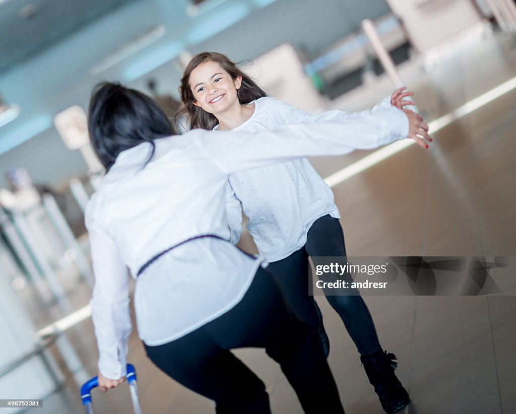 Family at the airport